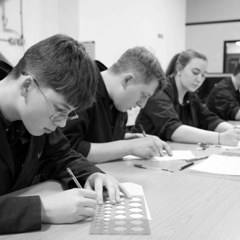 Product design & development apprentices technical drawing